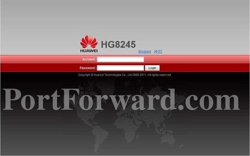 huawei hg8245 default password